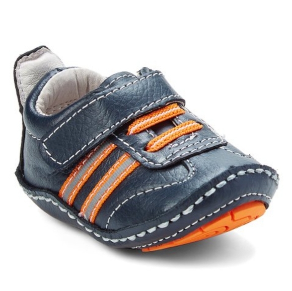 Rileyroos | Navy & Orange Wahoo Sportie Leather Sneaker Bootie Size 3-6 - Picture 3 of 8